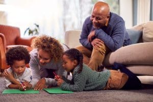 Create a New Year Vision Board with Your Grandchildren Grandparent bonding with his grandchildren