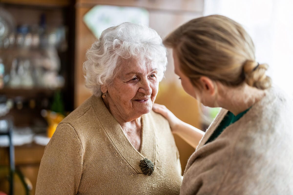 Why Early Dementia Detections Matter Older woman with caregiver