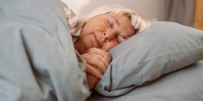 Older woman sleeping.