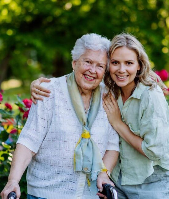 team member with memory care resident